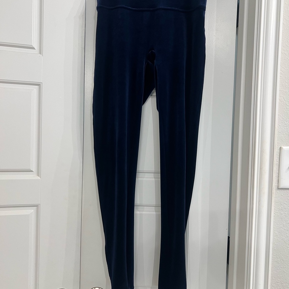 Spanx Navy Blue Velvet Leggings
